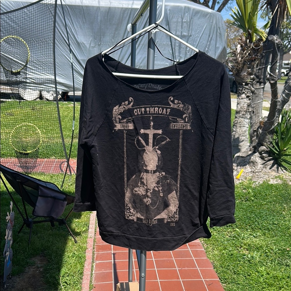 Black Graphic Women's Top